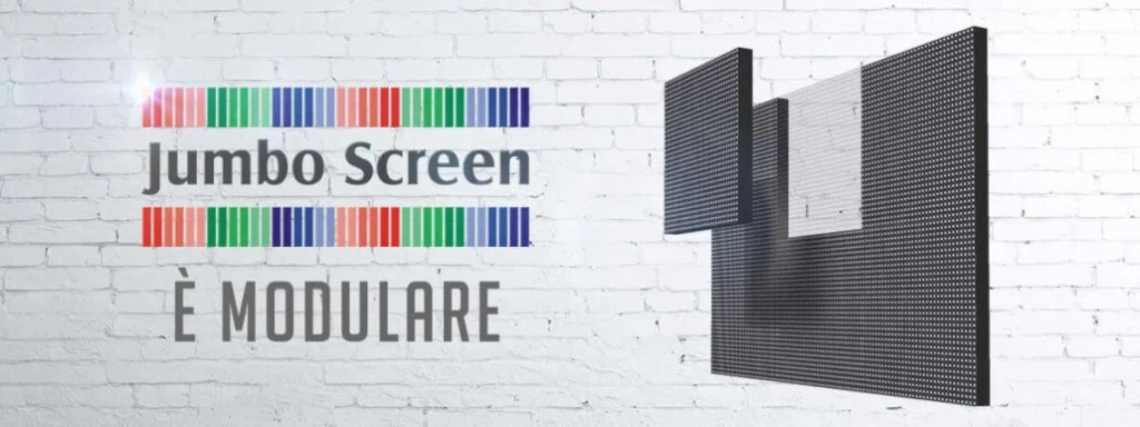 Immagine di come è composto uno schermo Jumbo Screen modulare