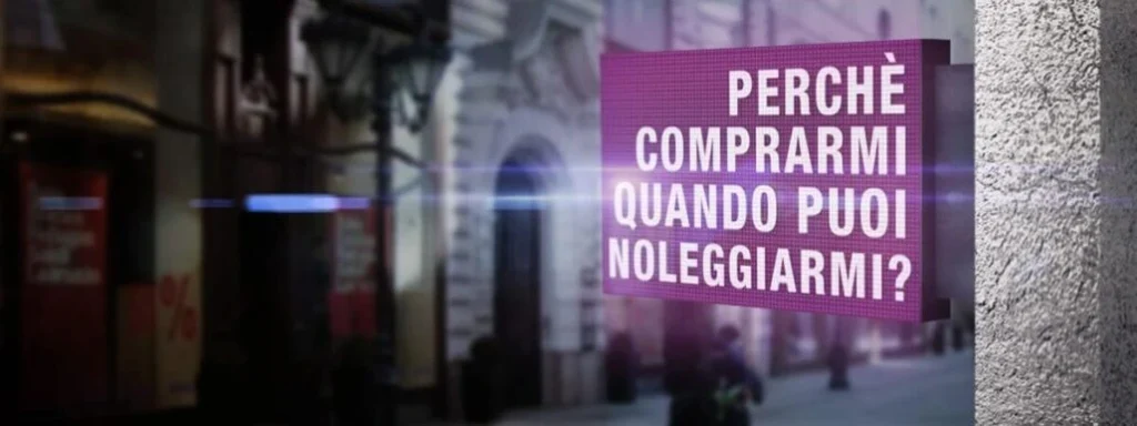 Insegna che invita al noleggio Jumbo Screen