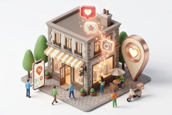Immagine stilizzata che raffigura un business locale
